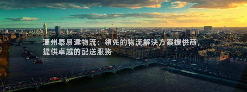 28圈：溫州泰易達物流：領先的物流解