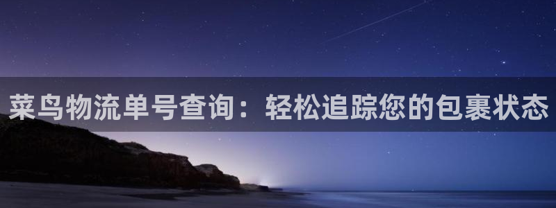 28圈官网预测：菜鸟物流单号查询：轻